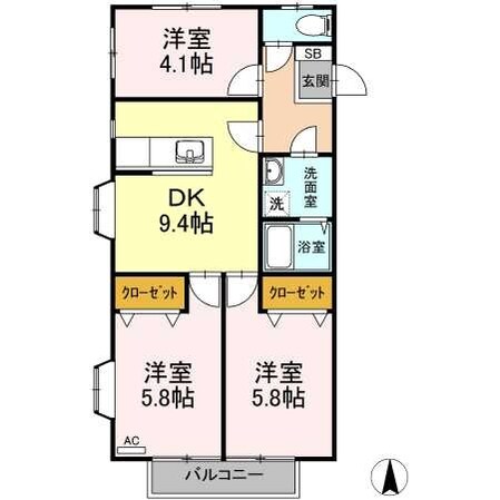第3竹見荘の物件間取画像